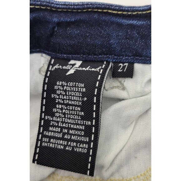 7 For All Mankind Women's Straight Leg Jeans - Indigo - Picture 13 of 13